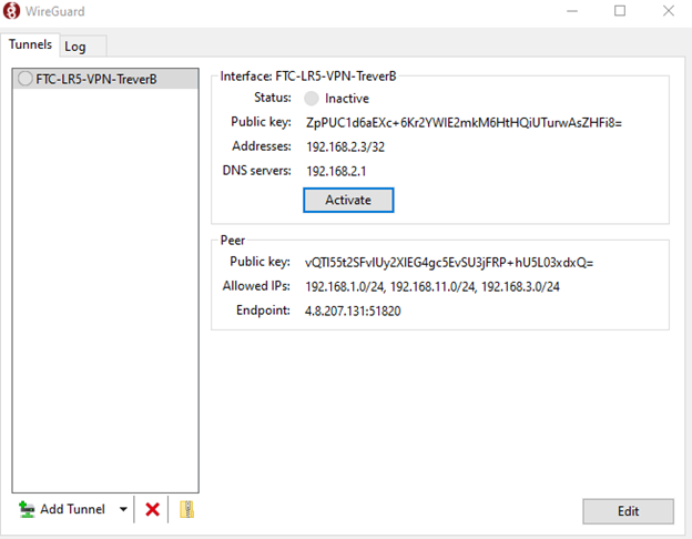 WireGuard configured