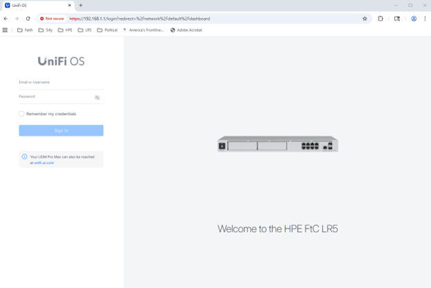 UniFi login
